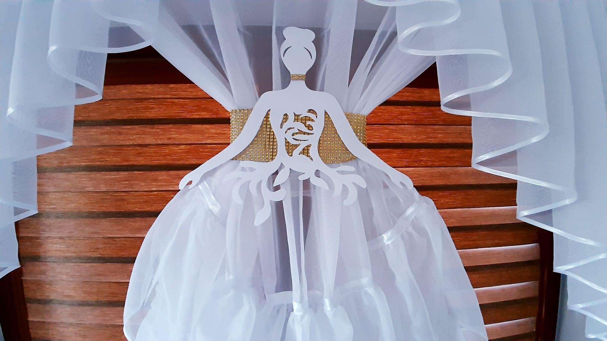 Ozdoba opaska baletnica wykończona cekinami - obrazek 2