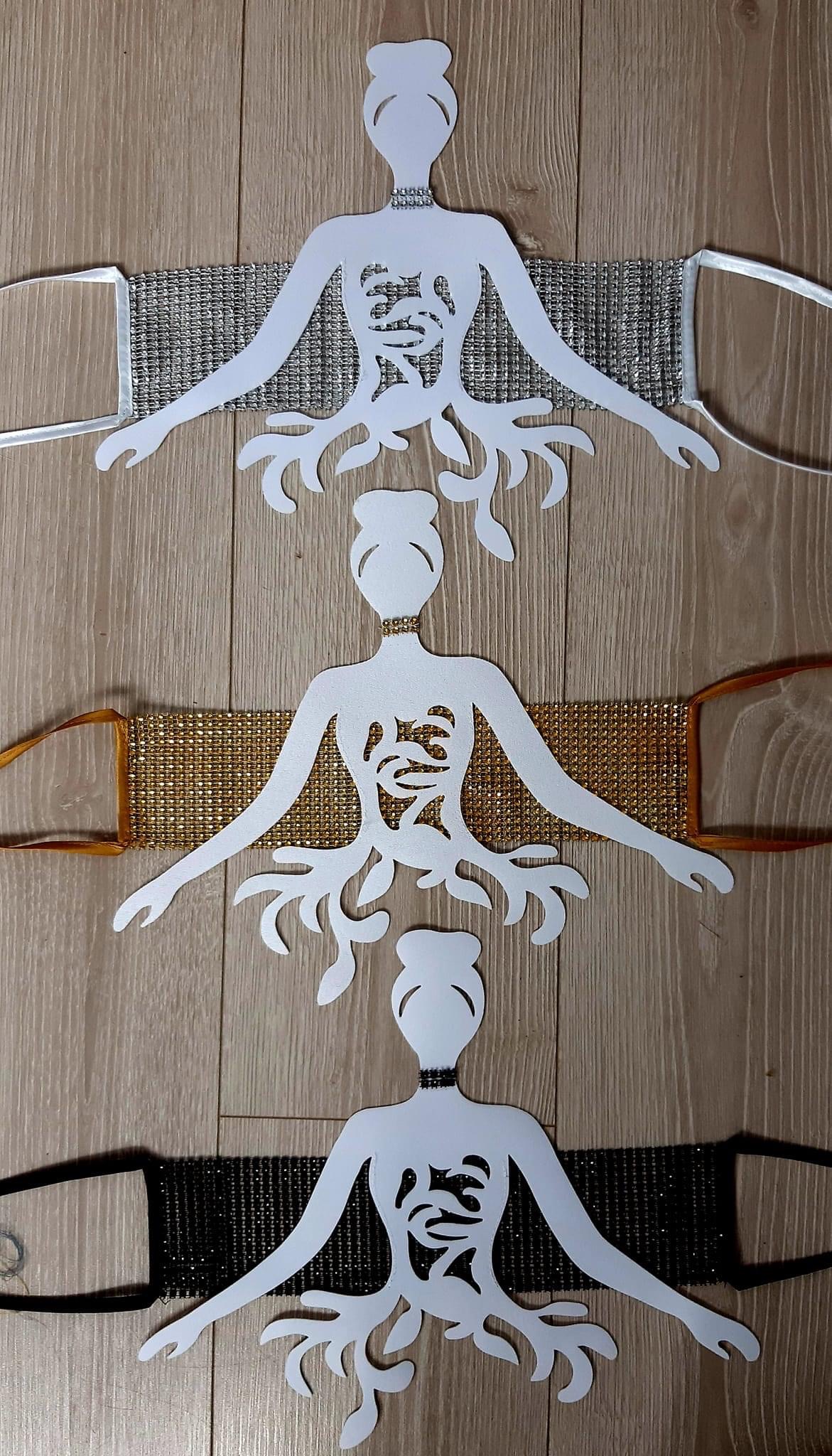 Ozdoba opaska baletnica wykończona cekinami